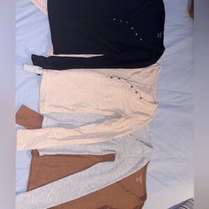 American Eagle Outfitters Black, Cream, and Brown Sweaters
